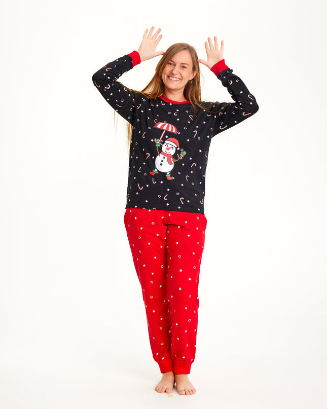 Flying Snowman Christmas Pajamas for Women