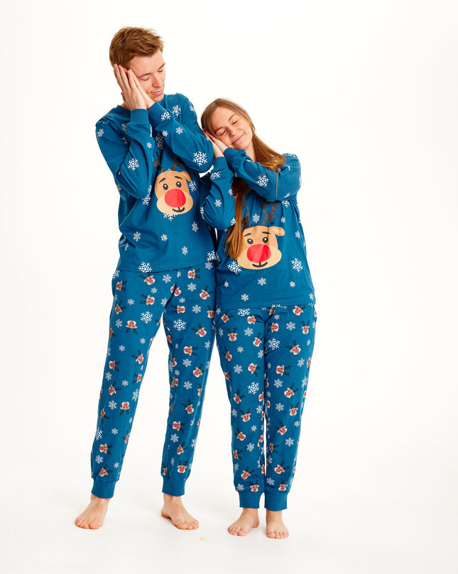 Rudolf Blue Pajamas for Men