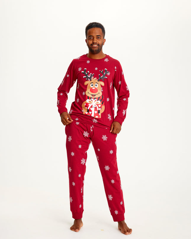 Rudolf's Cute Red Christmas Pajamas for Men