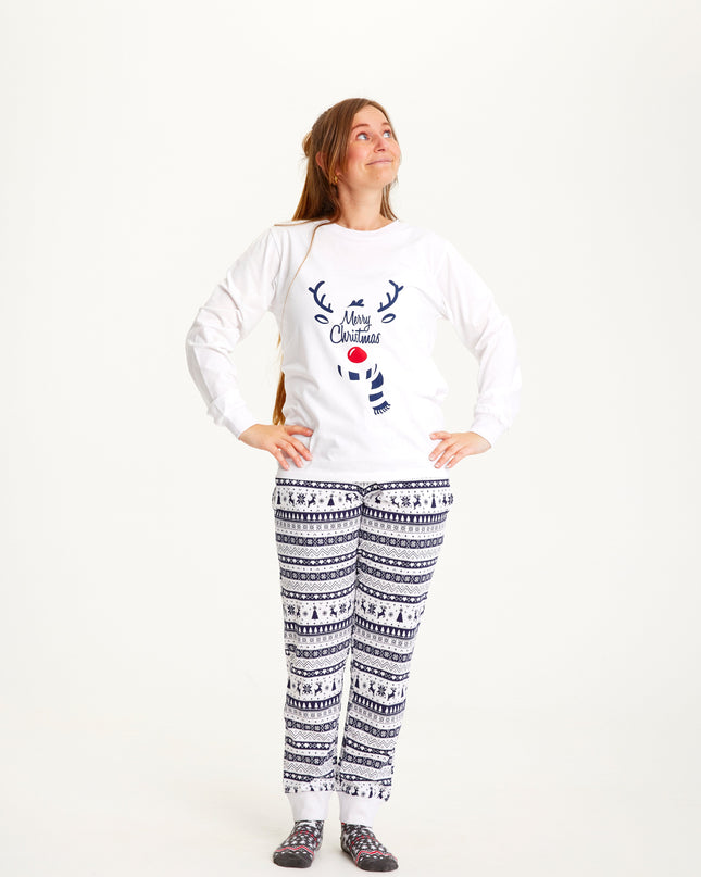 Cute Blue Christmas Pajamas for Women