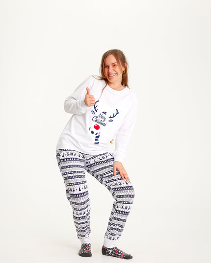 Cute Blue Christmas Pajamas for Women