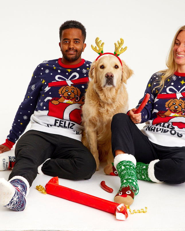 Feliz Navidog Christmas Sweater for Men