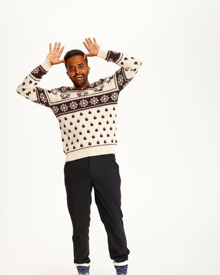 Classic Beige Christmas Sweater for Men