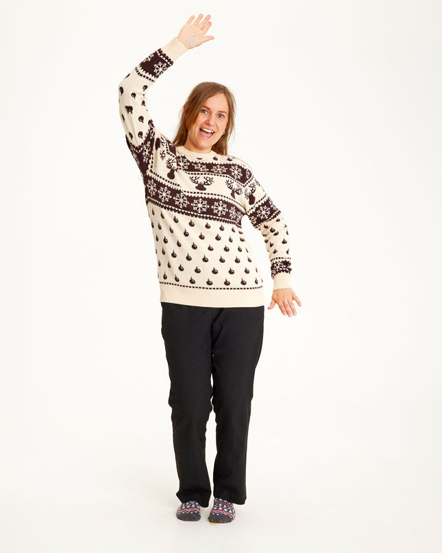 Classic Beige Christmas Sweater for Women