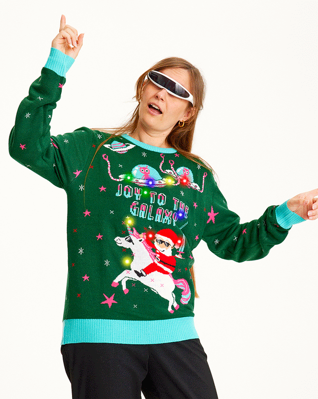 Joy To The Galaxy Christmas Sweater for Women