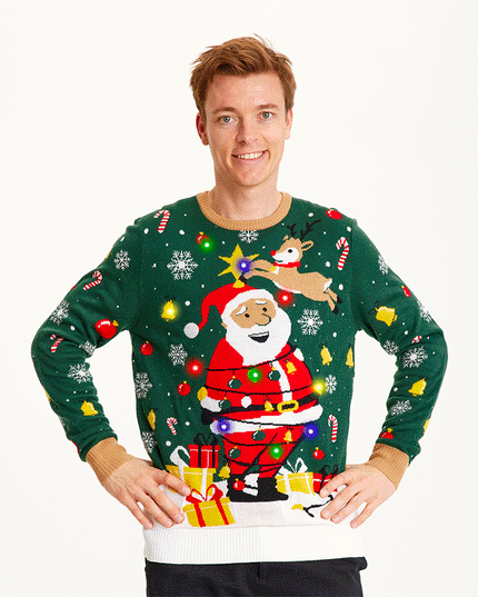 Clumsy Green Christmas Sweater for Men