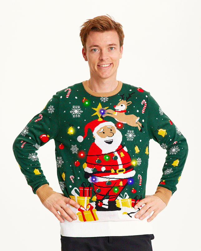 Clumsy Green Christmas Sweater for Men