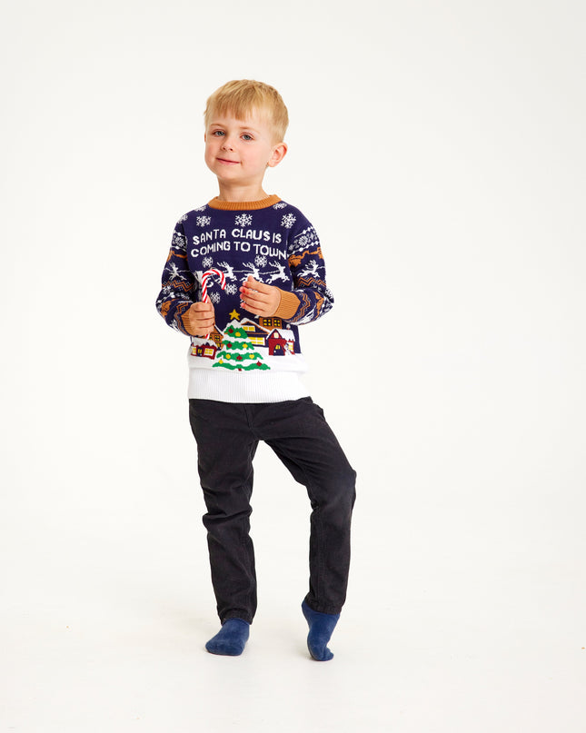 Santa Claus Is Coming To Town Sweater for Kids