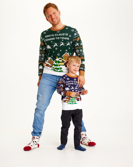 Santa Claus Is Coming To Town Sweater for Kids