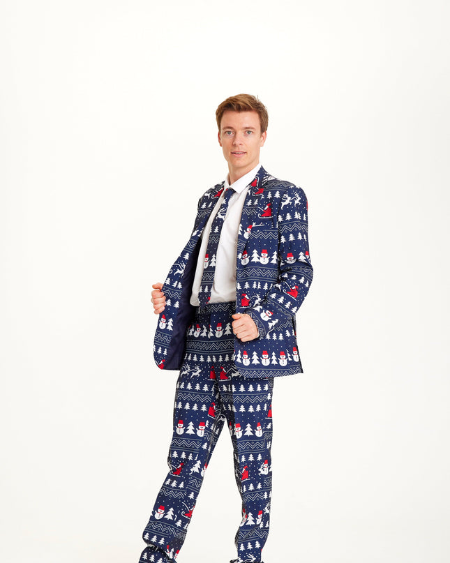 Awesome Navy Christmas Suit