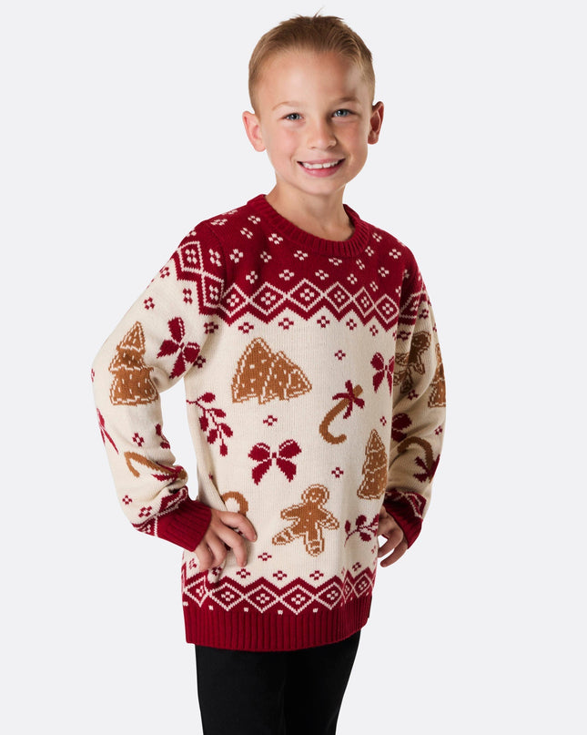 Kids' Gingerbread Christmas Sweater
