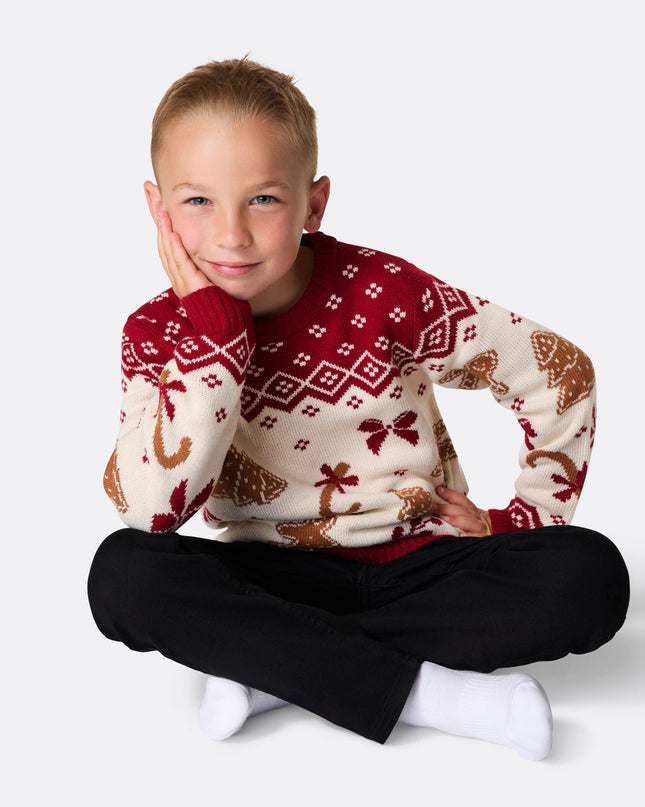 Kids' Gingerbread Christmas Sweater