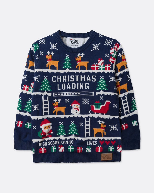 Kids' Retro Video Game Christmas Sweater for Gamers