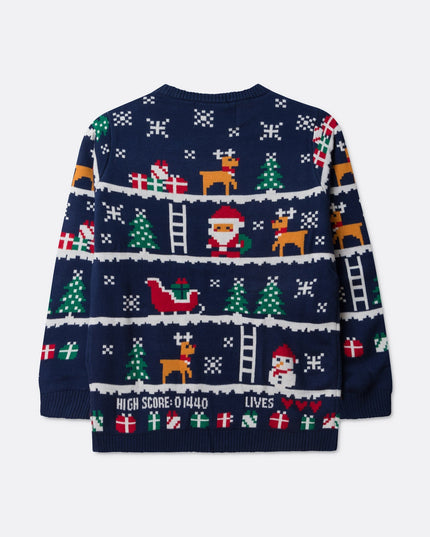 Kids' Retro Video Game Christmas Sweater for Gamers