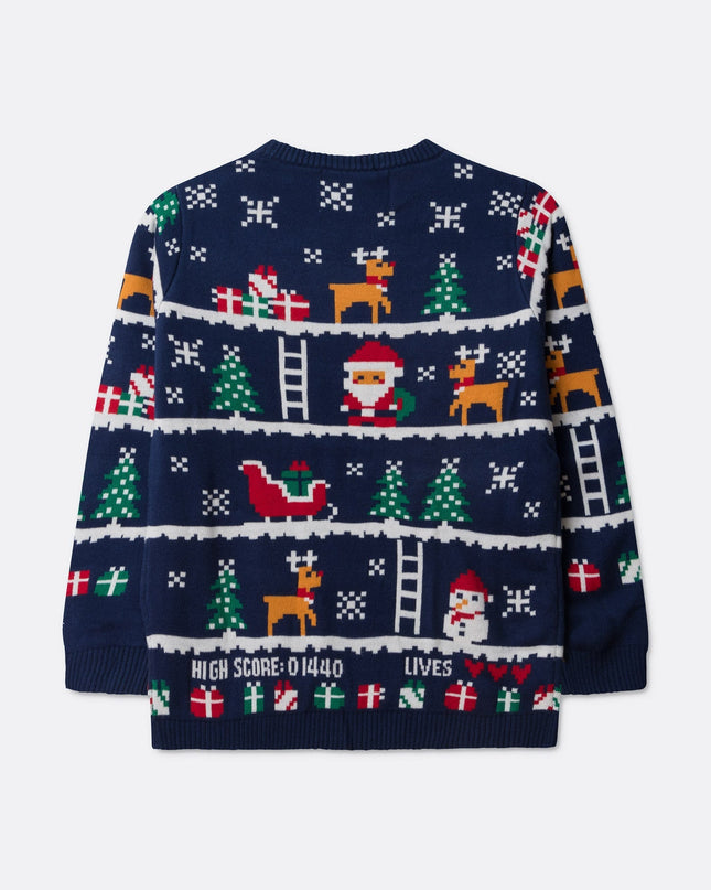 Kids' Retro Video Game Christmas Sweater for Gamers