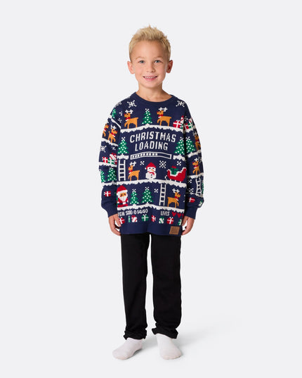 Kids' Retro Video Game Christmas Sweater for Gamers
