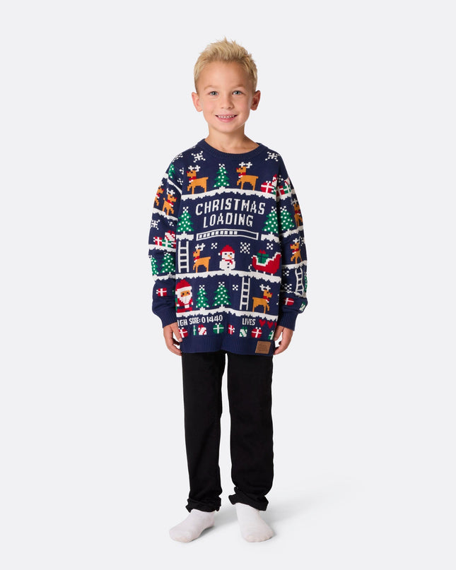 Kids' Retro Video Game Christmas Sweater for Gamers