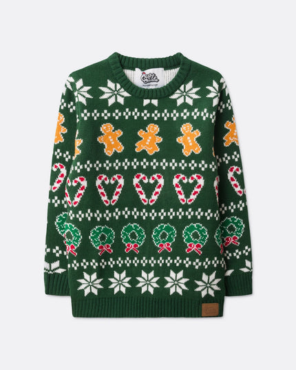 Family Green Christmas Sweater for Kids