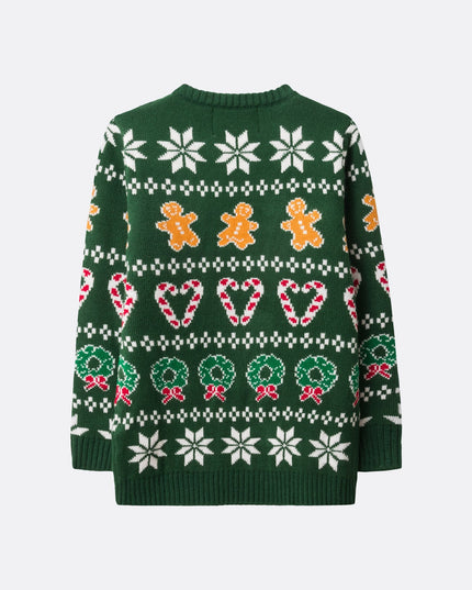 Family Green Christmas Sweater for Kids