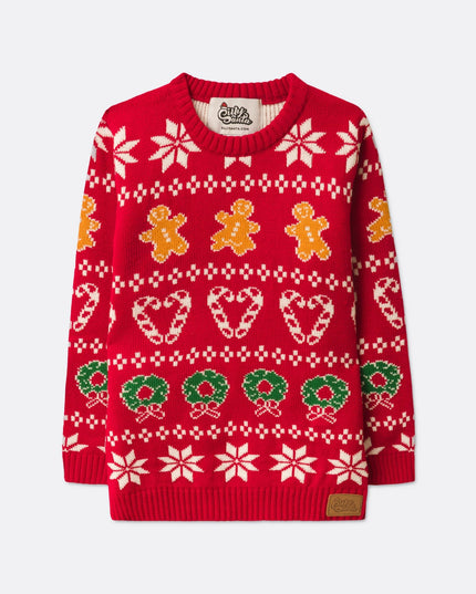 Family Red Christmas Sweater for Kids