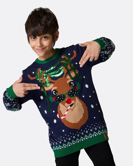 Kids' Rudolph Christmas Sweater for Holiday Joy