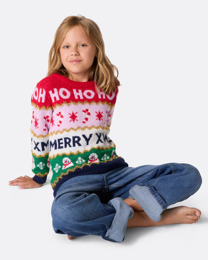 Kids' Striped Christmas Sweater for Festive Style