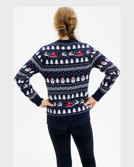 Stylish Navy Christmas Sweater for Kids