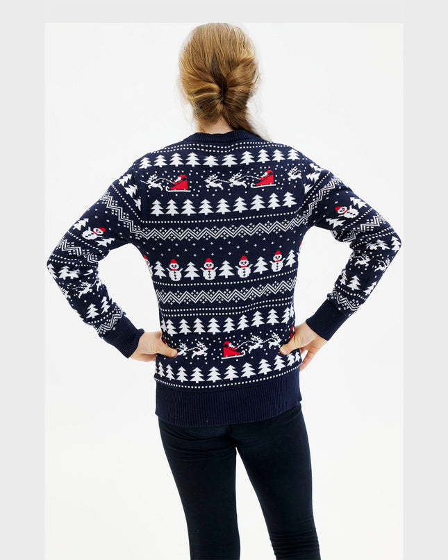 Stylish Navy Christmas Sweater for Kids