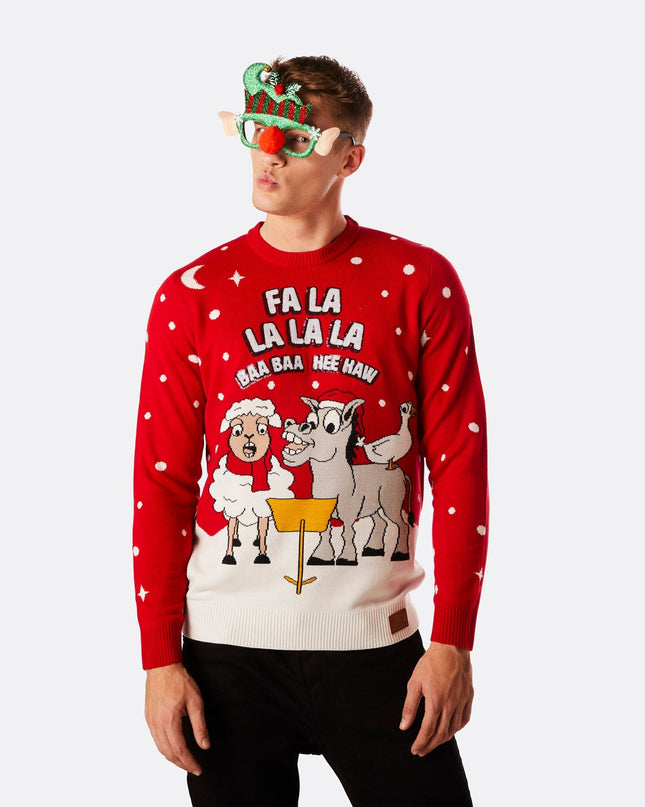 Men's Baa Baa Christmas Sweater for Holiday Cheer