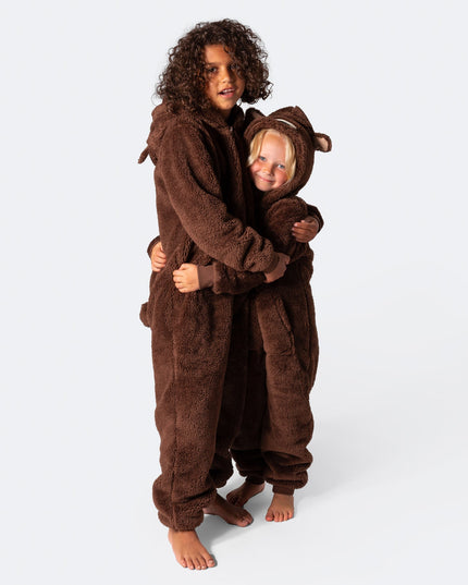 Brown Teddy Bear Onesie for Kids