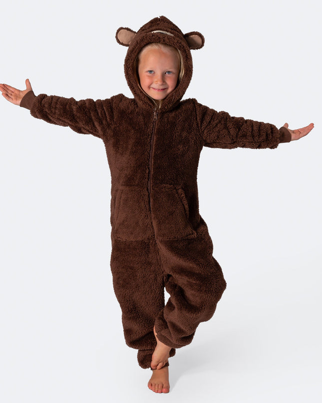 Brown Teddy Bear Onesie for Kids