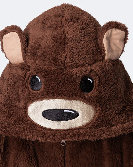 Brown Teddy Bear Onesie for Kids