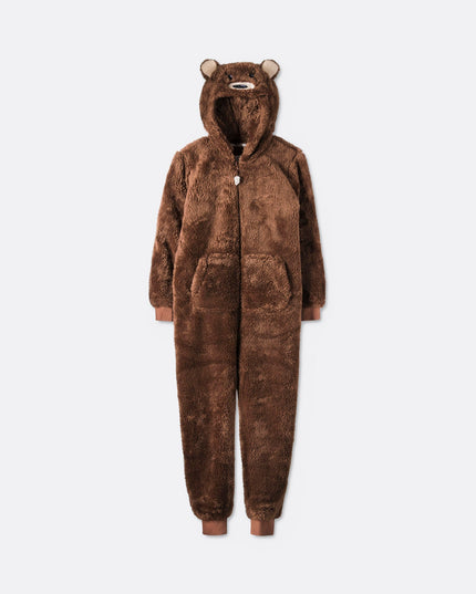 Brown Teddy Bear Onesie for Kids