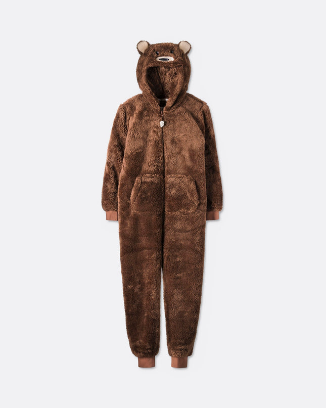 Brown Teddy Bear Onesie for Kids