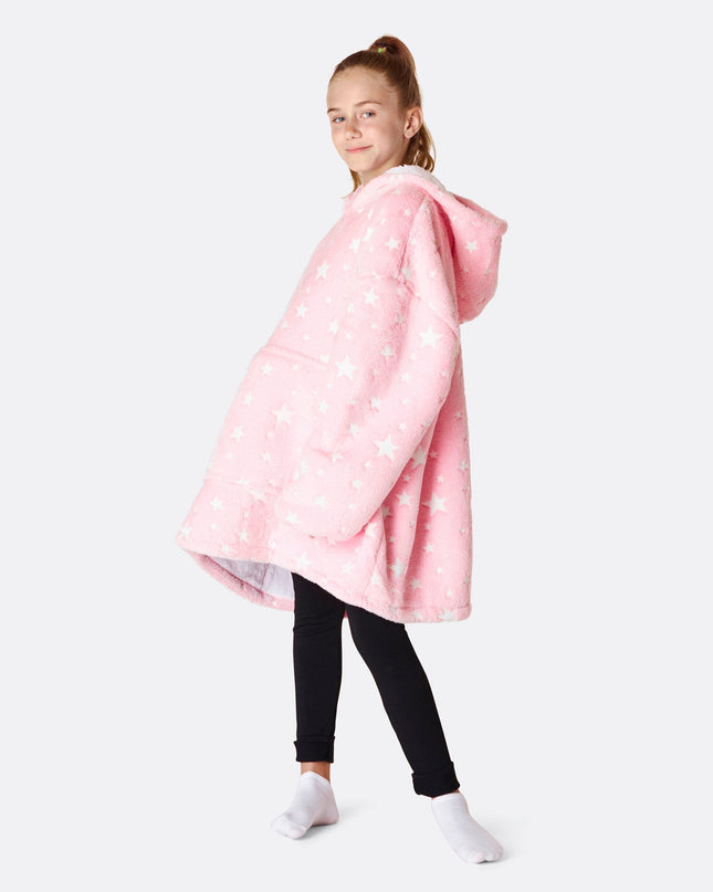 Kids' Pink Stars HappyHoodie