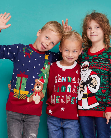 Kids' Santa's Little Helper Christmas Sweater