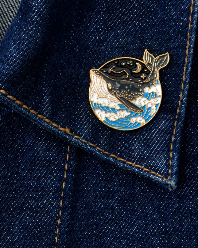 Easter Whale in Waves Badge