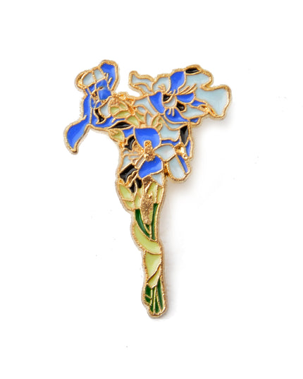 Blue Flower Bouquet Pin