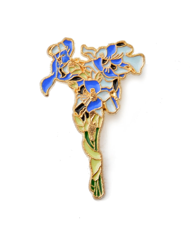 Blue Flower Bouquet Pin