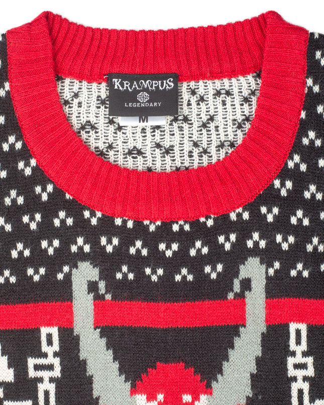 Krampus Knit Ugly Christmas Sweater for Fun