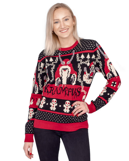 Women's Krampus Knit Ugly Christmas Sweater