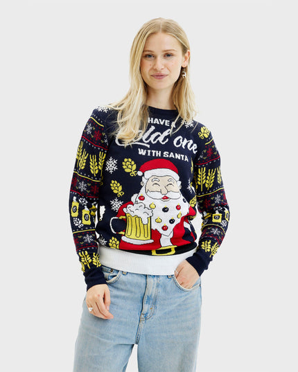 Have A Cold One With Santa Christmas Sweater for Women