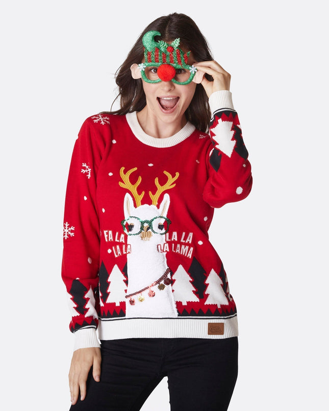 Women's Lama Christmas Sweater