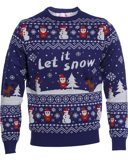 "Let It Snow" Christmas Sweater for Men - Bright Design