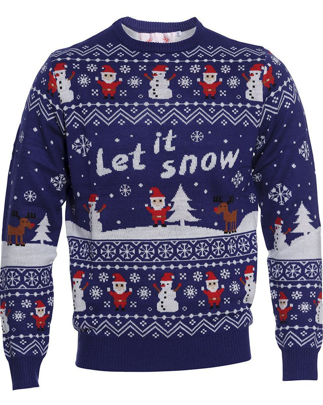 "Let It Snow" Christmas Sweater for Men - Bright Design
