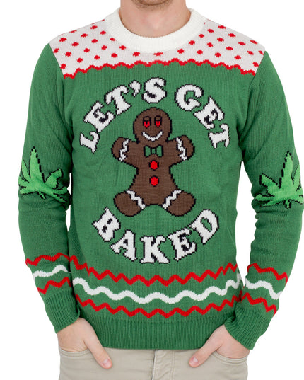 Let's Get Baked Gingerbread Ugly Christmas Sweater
