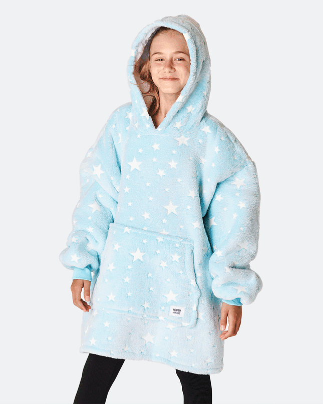 Kids Glow in the Dark Blue Stars HappyHoodie