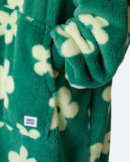 Flowers Green Teddy HappyHoodie