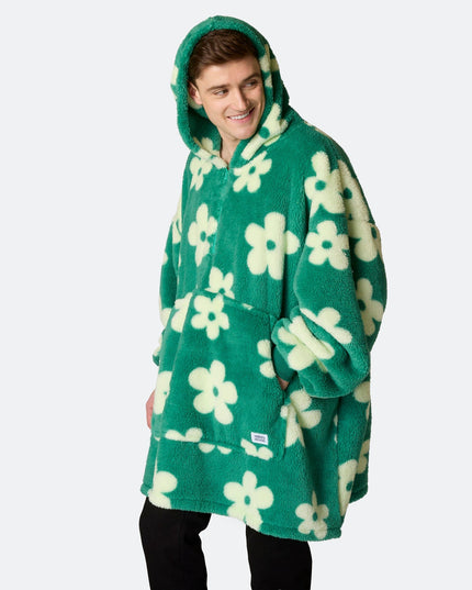 Flowers Green Teddy HappyHoodie