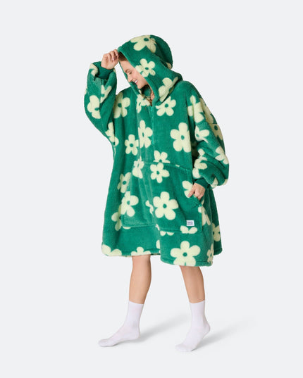 Flowers Green Teddy HappyHoodie